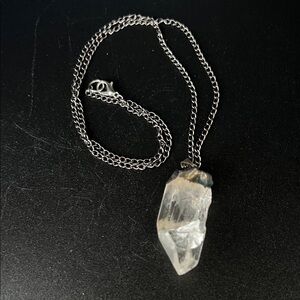 21” Clear Quartz Pendant Chain Necklace